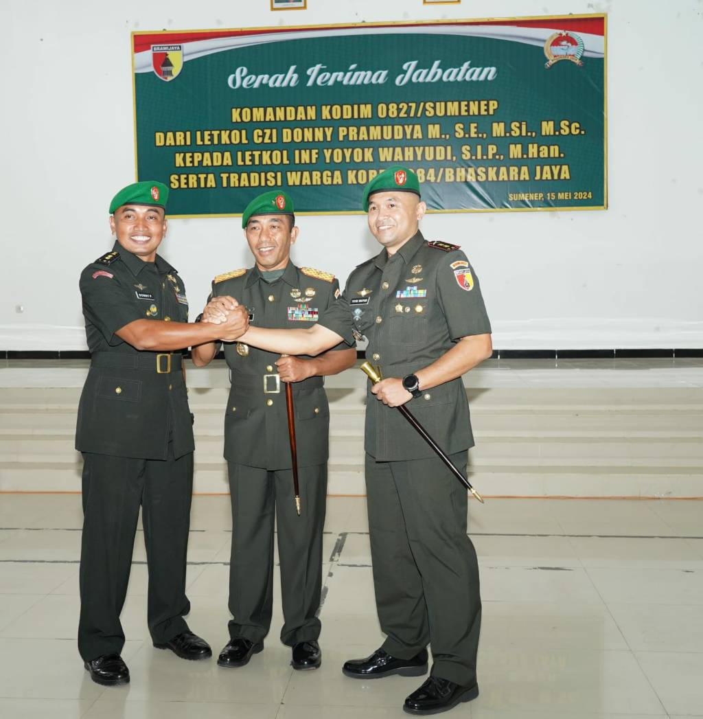 Jabatan Baru Dandim 0827/Sumenep Dipimpin Letkol Inf Yoyok Wahyudi, S.I.P., M.Han.