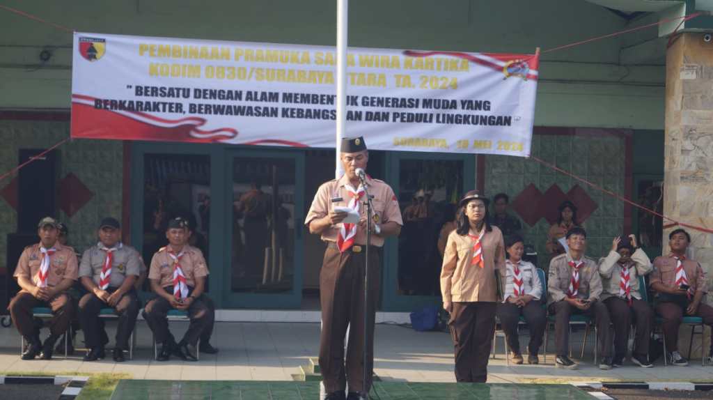 Kodim 0830/Surabaya Utara Gelar Kegiatan Persami Saka Wira&nbsp;Kartika.